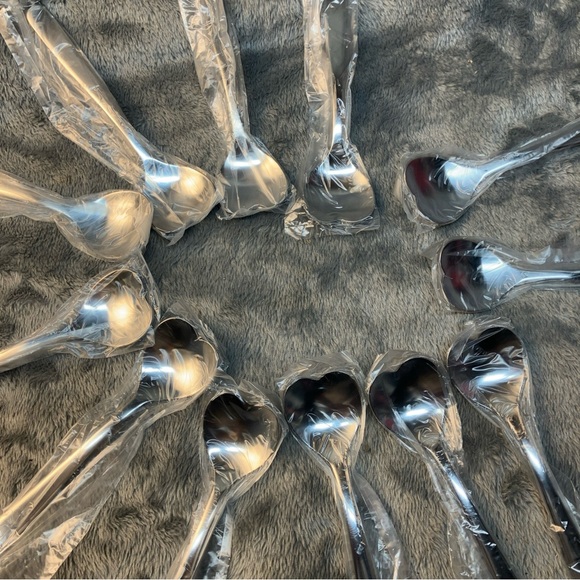 LOT of 12 Alessi Delta Heart Shaped Spoon Coffee Tea Dessert - Picture 6 of 8